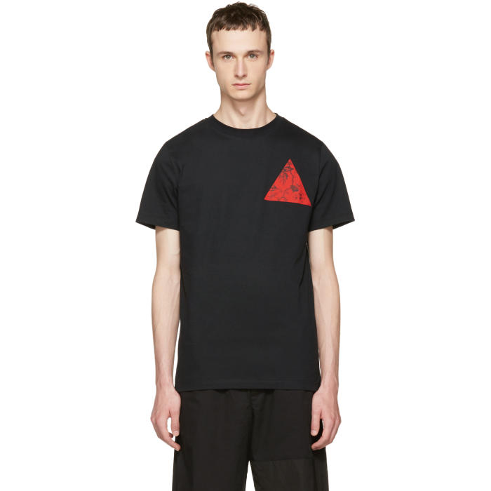 Photo: McQ Alexander McQueen Black Floral Double Triangle T-Shirt