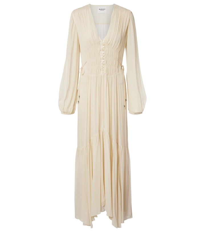 Photo: Marant Etoile Briane gathered muslin maxi dress