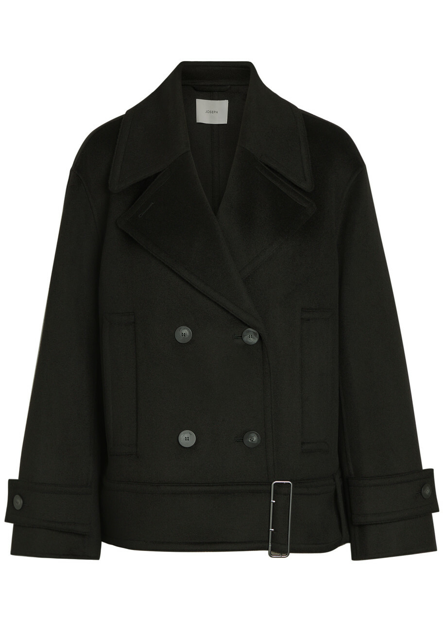 Joseph Weston Wool and Cashmere-blend Trench Jacket Black