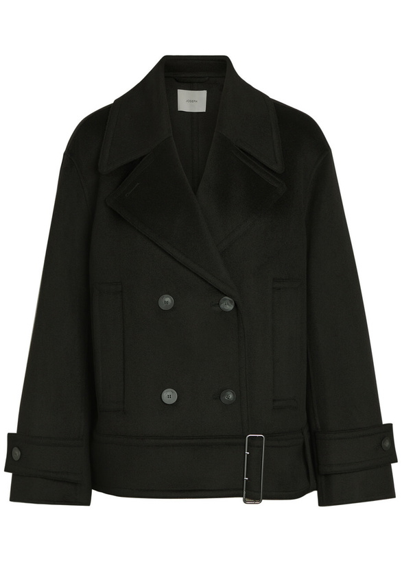 Photo: Joseph Weston Wool and Cashmere-blend Trench Jacket Black