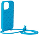 Bottega Veneta Blue Intreccio Strap iPhone 13 Pro Case