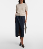 Khaite Golden cashmere sweater