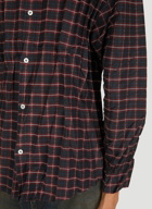 Crease Effect Check Shirt in Black