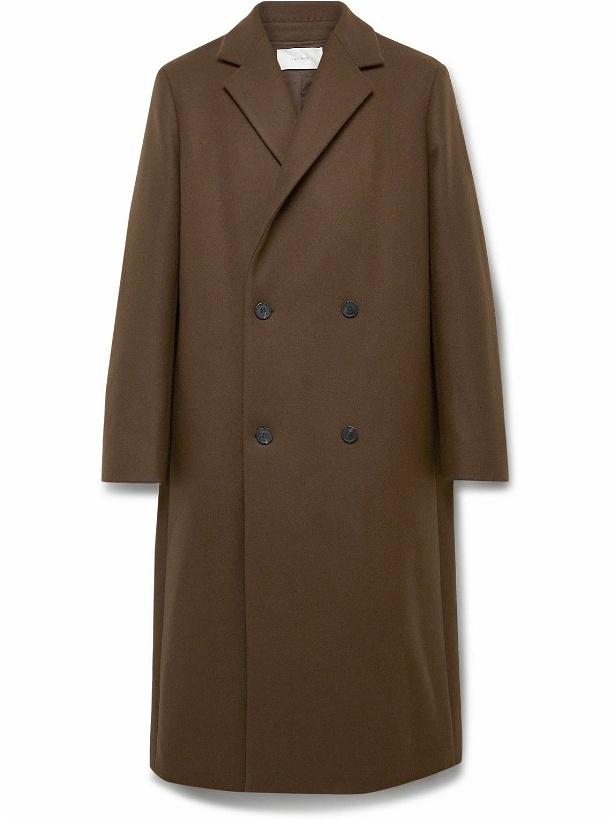 Photo: The Row - Charles Double-Breasted Virgin Wool-Blend Felt Coat - Brown