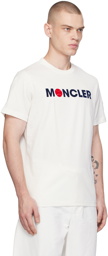 Moncler Off-White Flocked T-Shirt