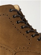 Tricker's - Stow Suede Brogue Boots - Brown