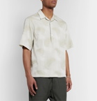 Barena - Camp-Collar Printed Cotton Half-Placket Shirt - Neutrals