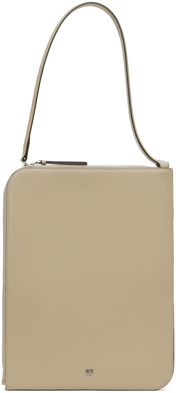 Beige Slim Tote by TOTEME on Sale