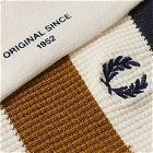 Fred Perry Men's Waffle Stripe Sock in Ecr&Nvy