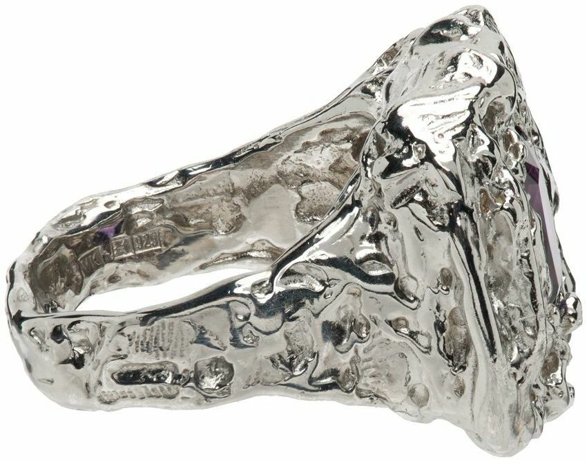 Vasiliki Silver Dapperling Amethyst Signet Ring