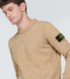 Stone Island Logo patch wool-blend sweater