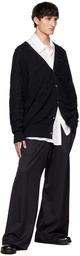 Sulvam Black Long Cardigan