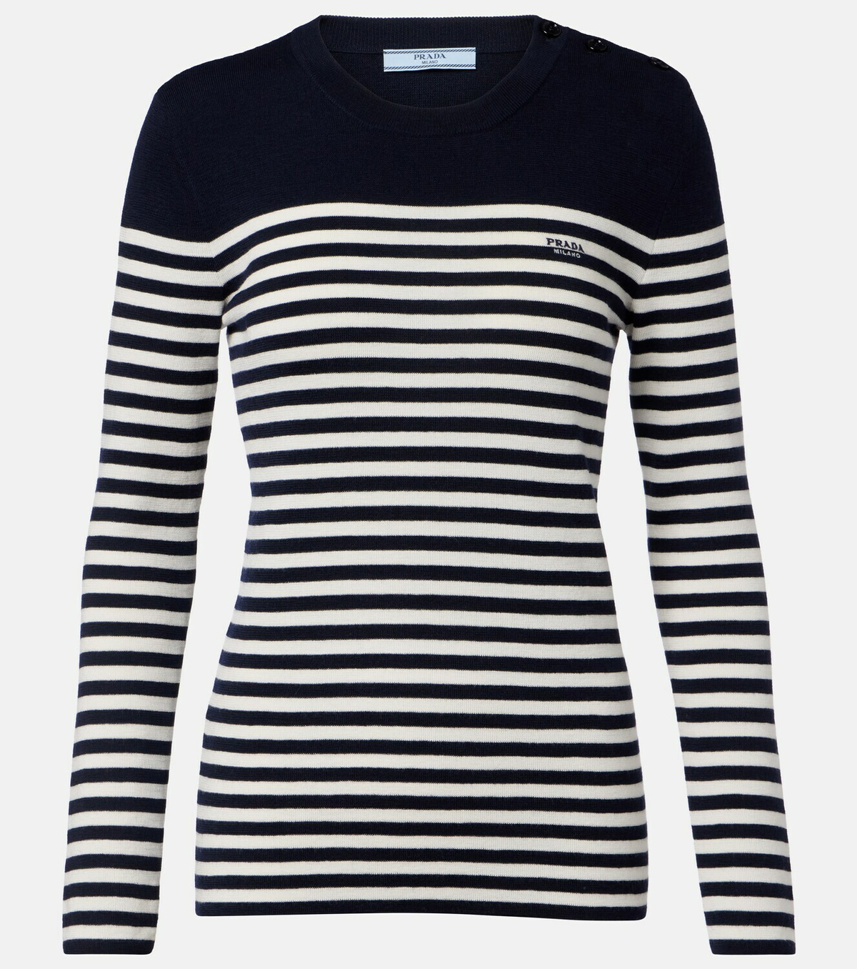 Prada Striped virgin wool sweater
