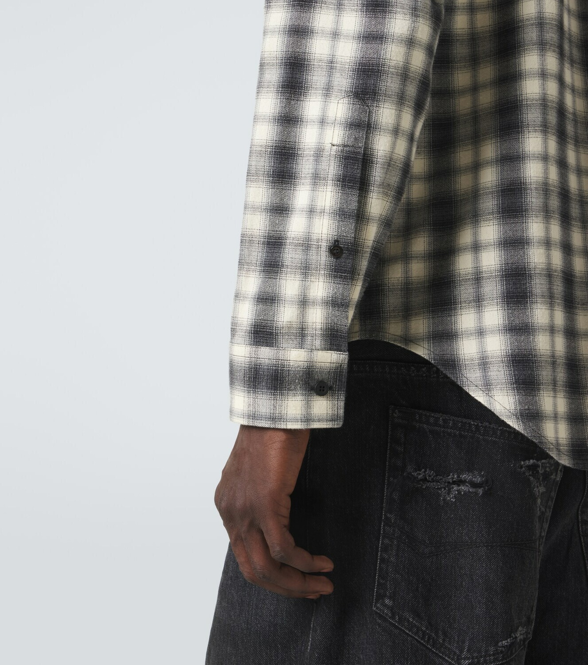 Balenciaga Checked cotton flannel shirt