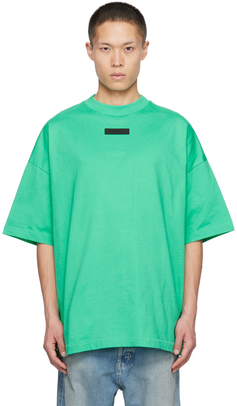 Fear of God ESSENTIALS Green Crewneck T-Shirt Fear Of God Essentials