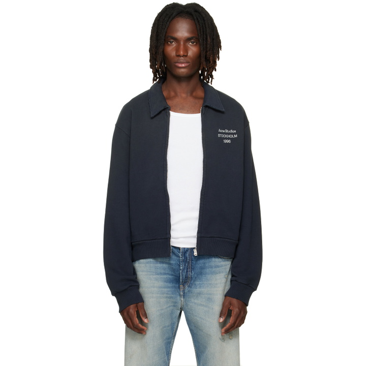 Photo: Acne Studios Black Zip Sweatshirt