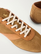 Polo Ralph Lauren - Racer Leather-Trimmed Suede Sneakers - Brown