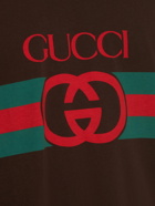 GUCCI - Interlocking G Web Print Cotton T-shirt