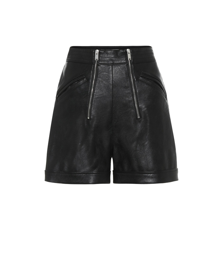 Photo: Stella McCartney - Faux-leather high-rise shorts