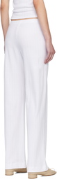 LESET White Pointelle Boxer Lounge Pants