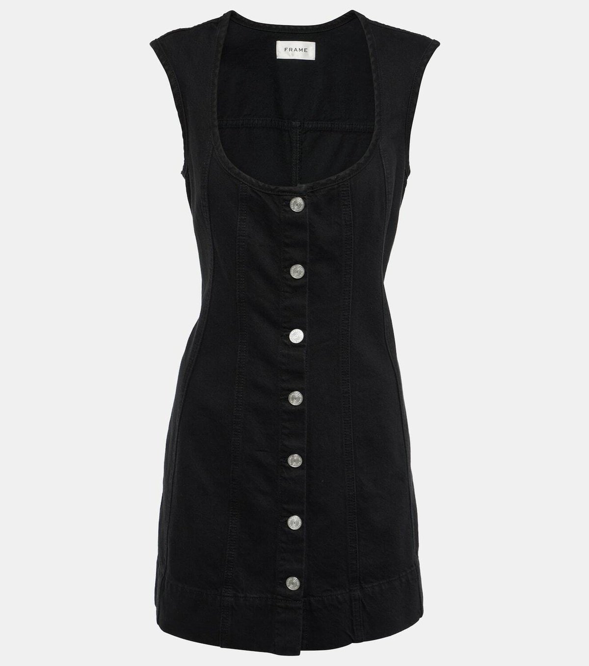 Frame The Seamed Scoop denim minidress