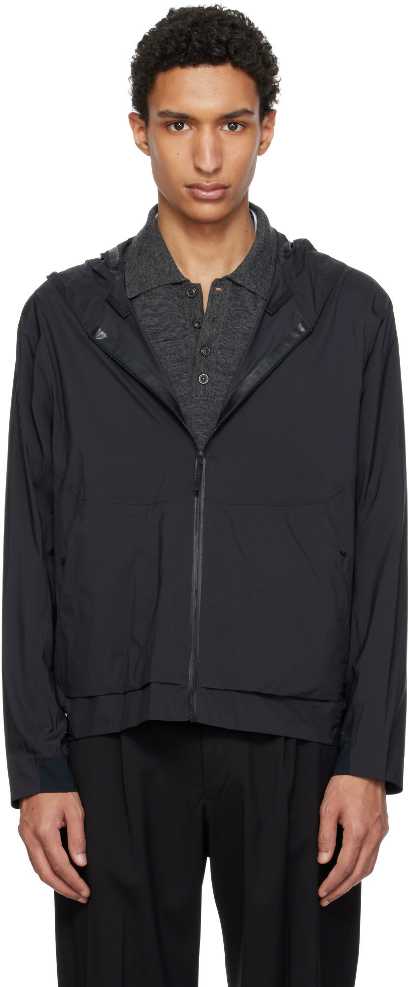 Veilance Black Atrix IS Quarter-Zip Hoodie Arc'teryx Veilance