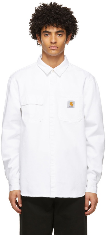 Photo: Carhartt Work In Progress White Denim Salinac Overshirt