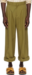 Bonsai Khaki Loose-Fit Trousers