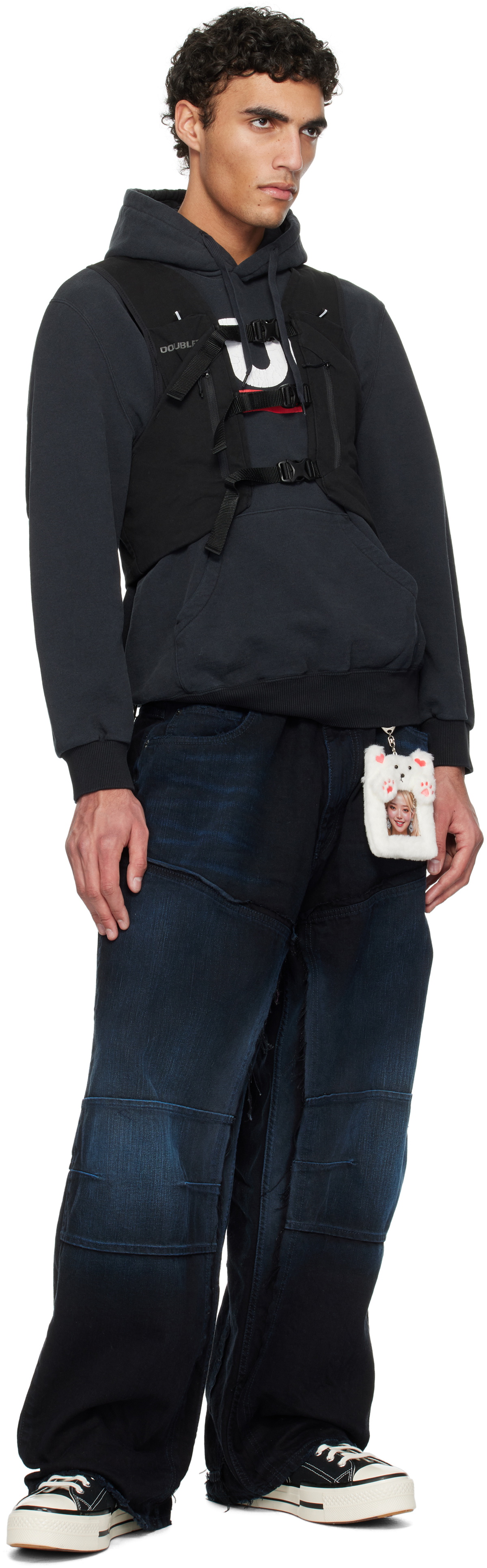 doublet Black Trail Vest Hoodie