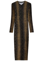 Norma Kamali Python-print Stretch-jersey Maxi Dress Multicoloured