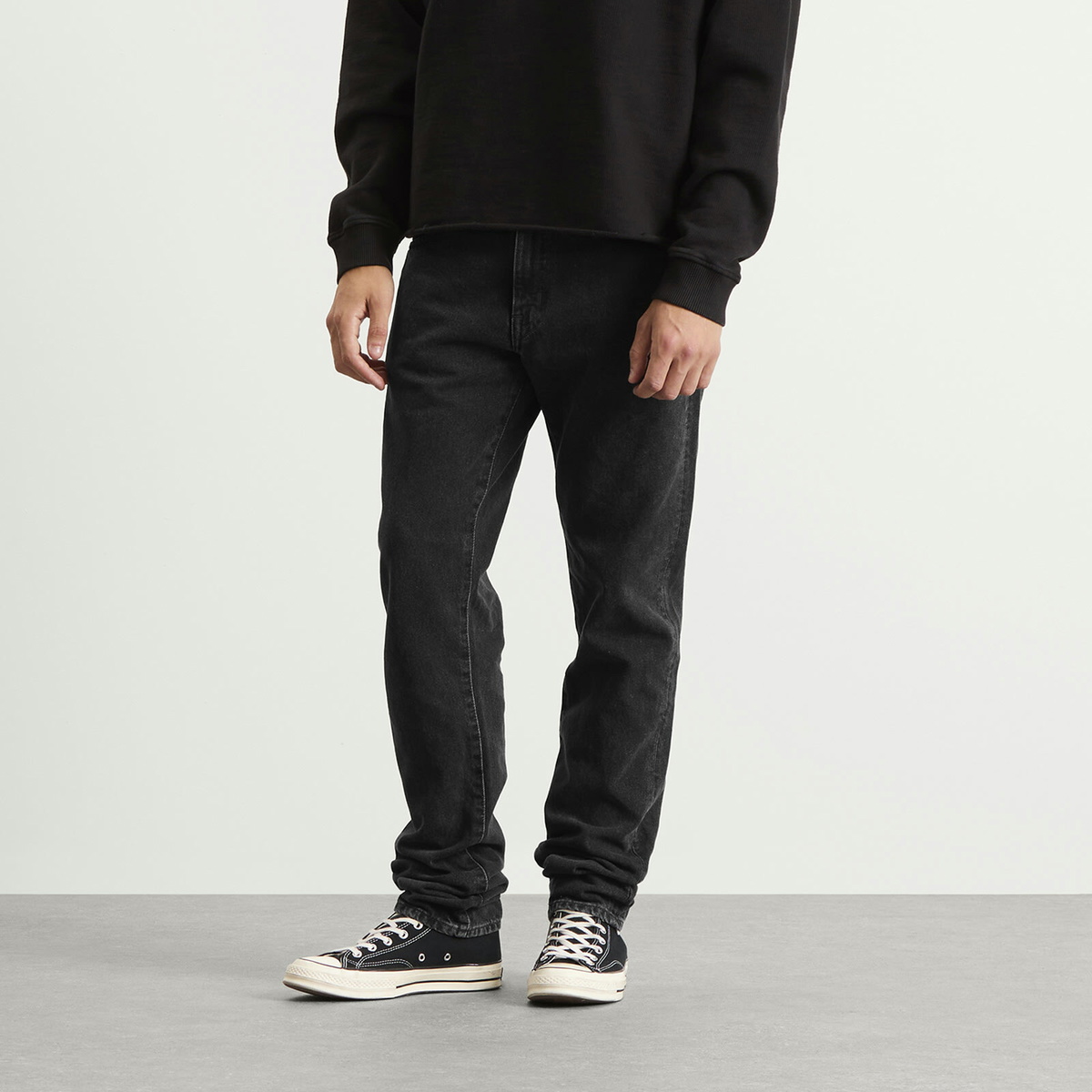 Edwin Men's Regular Tapered Denim Jeans in Black