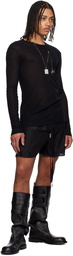 Ann Demeulemeester Black Greg Slim Fit Long Sleeve T-shirt