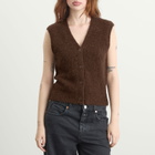 Samsøe Samsøe Women's Sajeanne Hairy Knit Vest Top in Black Coffee