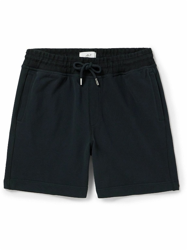 Photo: Mr P. - Straight-Leg Cotton-Jersey Drawstring Shorts - Black