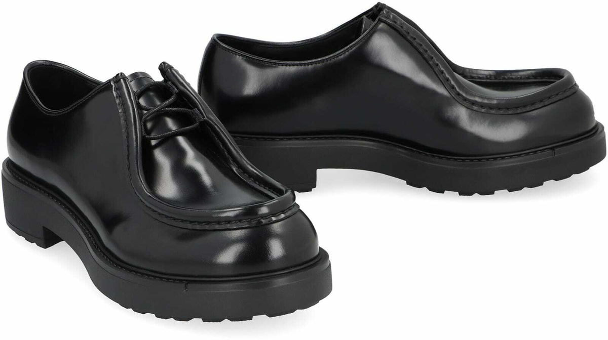 Prada Diapason Leather Lace-up Shoes Prada