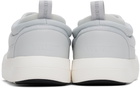 Moon Boot Gray & White Park Soft Nylon Loafers