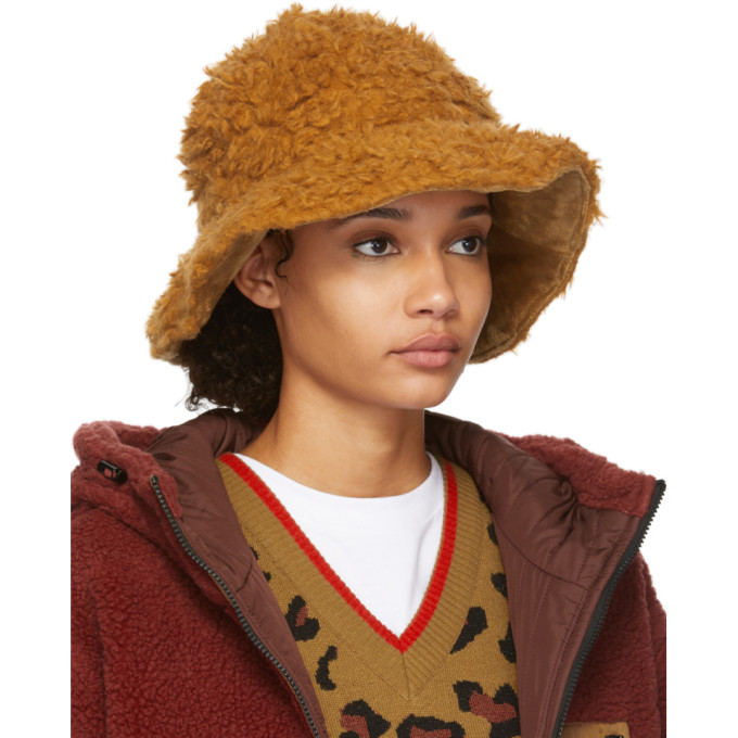 SJYP Reversible Brown Wool Hairy Hat SJYP display picture 1