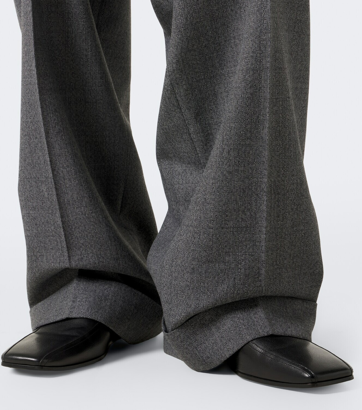 Valentino Herringbone wide-leg pants