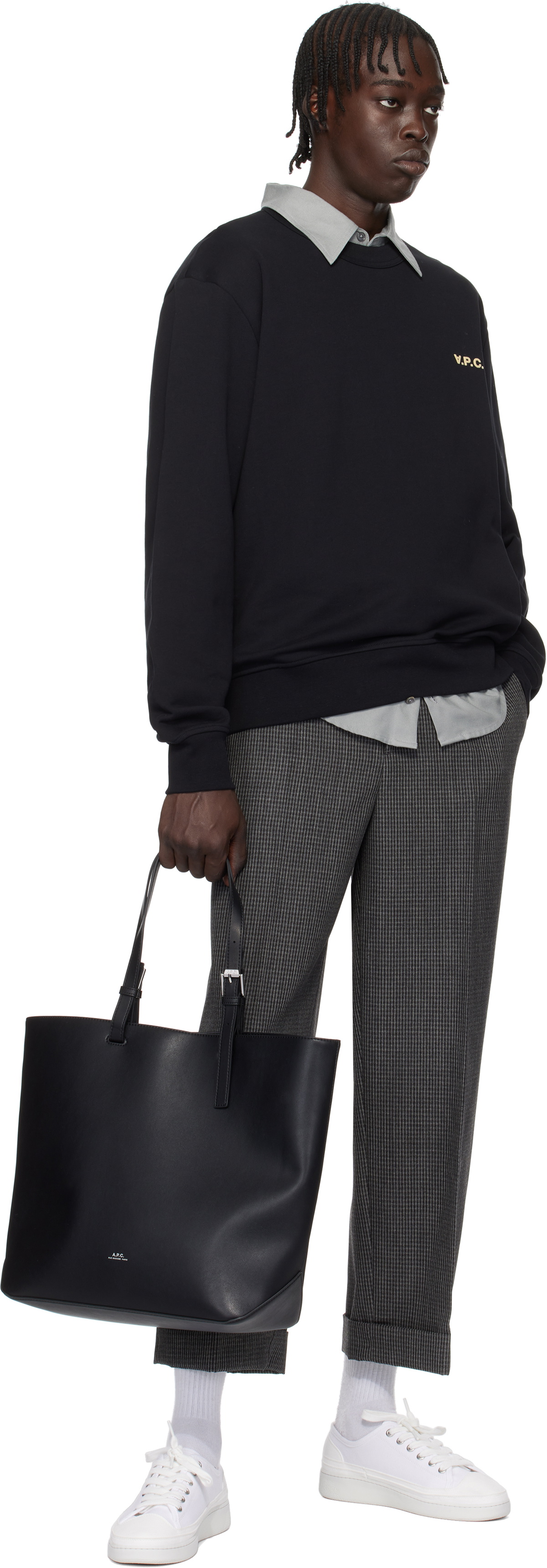 【A.P.C.】関税送料無料 Nino フェイクレザー トートバッグ 黒 A.P.C. Black Nino Small Shopper Tote A.P.C.