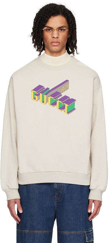 Photo: Gucci Taupe Printed Sweatshirt