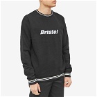 F.C. Real Bristol Men's FC Real Bristol Color Ribbed Logo Crew Sweat in Black