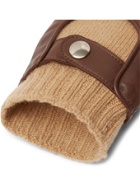 Mulberry - Cashmere and Leather Gloves - Brown