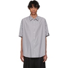 N.Hoolywood Black Striped Short Sleeve Shirt