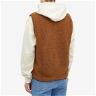 Foret Men's Aura Sherpa Fleece Vest in Brown