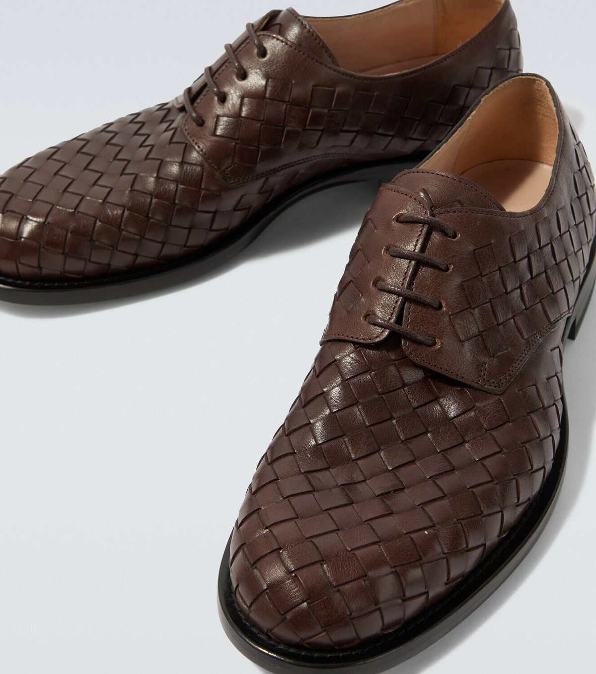 The Row Novus woven leather Derby shoes