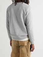 A.P.C. - VPC Logo-Flocked Cotton-Jersey Sweatshirt - Gray