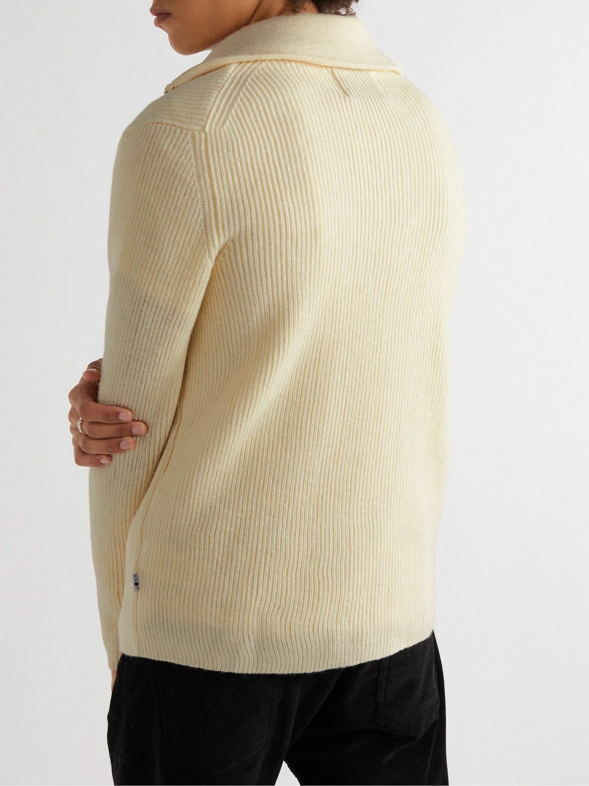 NEW NN07 No Nationality XL Holger Ribbed Knit Wool store Half Zip Pullover Sweater