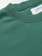 7 DAYS ACTIVE - Monday Logo-Print Organic Cotton-Jersey Sweatshirt - Green