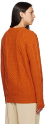 Ghiaia Cashmere Orange Pescatore Sweater