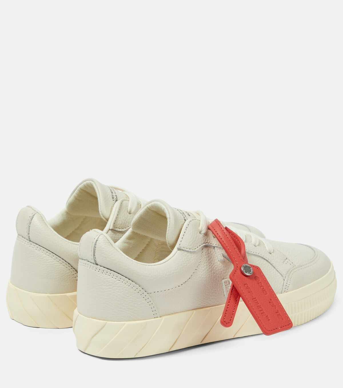 【関税＆送料込み】Off-White White Leather Blend Sneakers メンズ ロートップ ホワイト プレミアムレザー スニーカー OCA